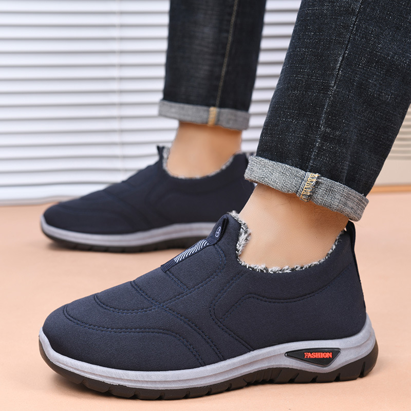 Men Shoes Boots - Thickened Fleece Winter Cotton Shoes Women's