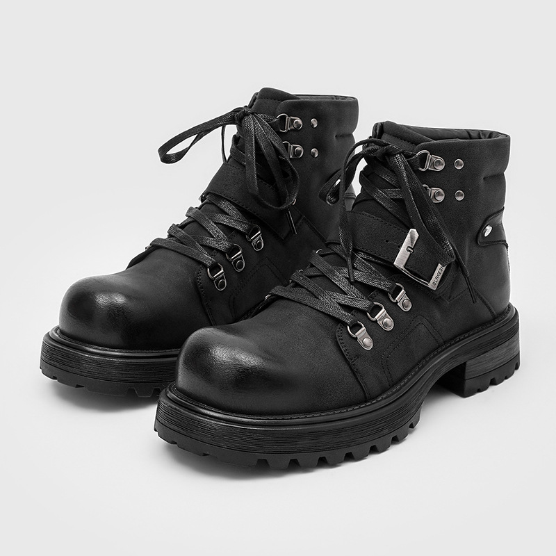 Men'S Shoes Top Brands - Brand Men Leather Boots Motorcycle Snow