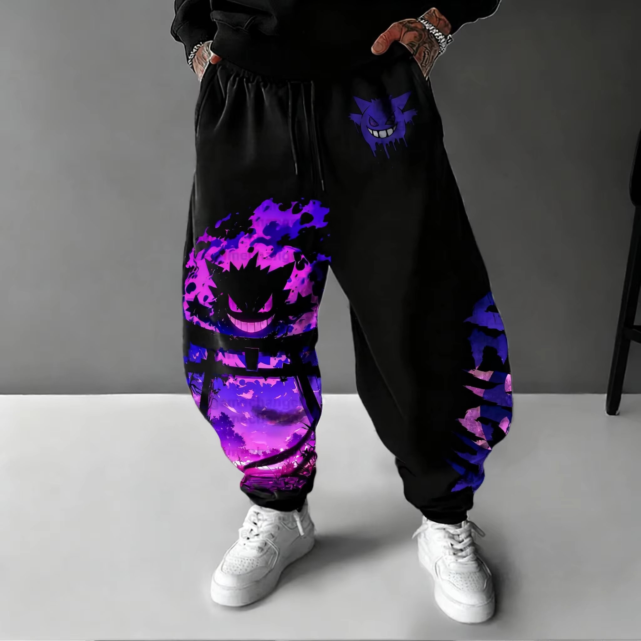 Men Shoes Japan - Y2K 2026 Pokemon Gengar Cotton Sweetpants