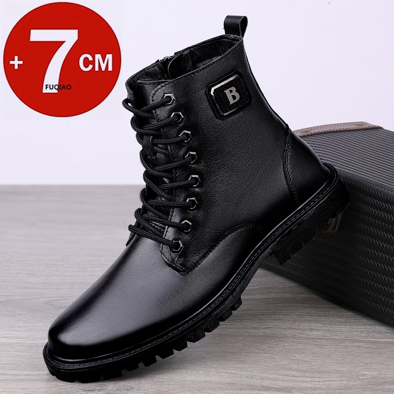 Men's Genuine Leather Elevator - Men'S Shoes With Height Increase 评论和价格