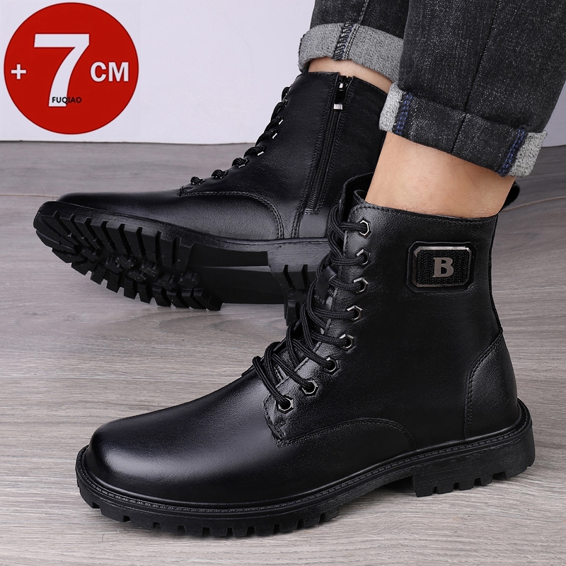 Men's Genuine Leather Elevator - Men'S Shoes With Height Increase 评论和价格
