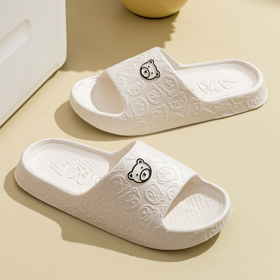 Printting Cute Bear Women Slip - Men'S Shoes Non Slip 评论和价格