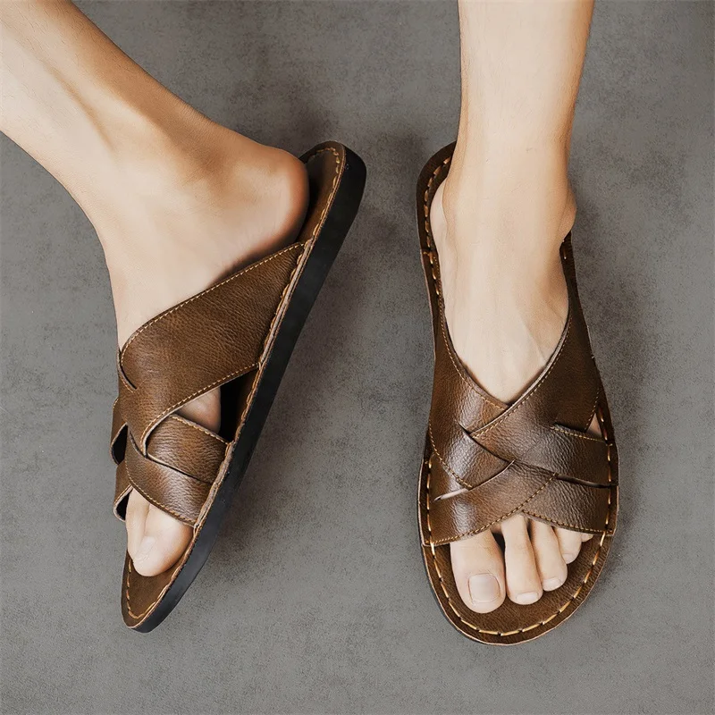 Genuine Leather Men Casual San - Men'S Shoes Top Brands 评论和价格