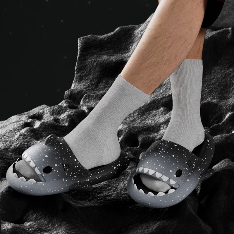 Cute Cartoon Shark Slippers Fo - Men Shoes Men 评论和价格