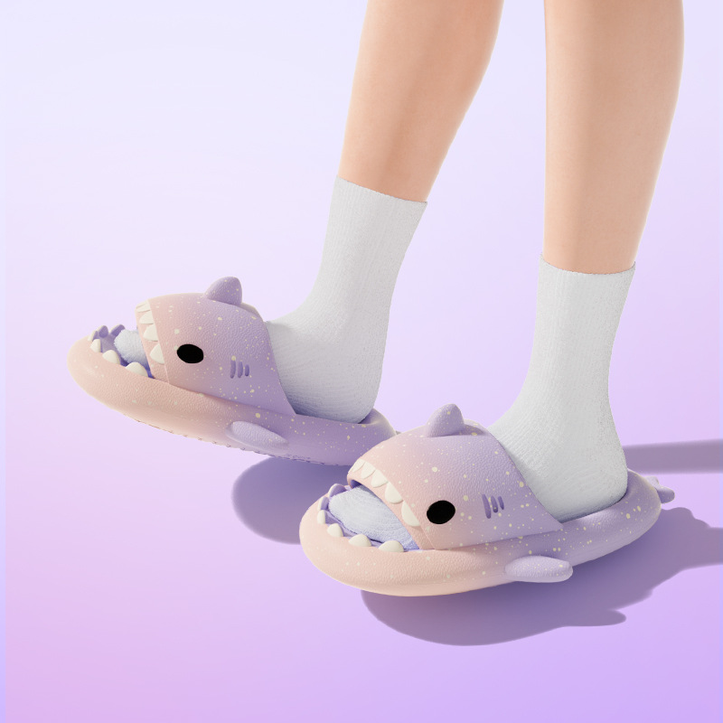 Cute Cartoon Shark Slippers Fo - Men Shoes Men 评论和价格