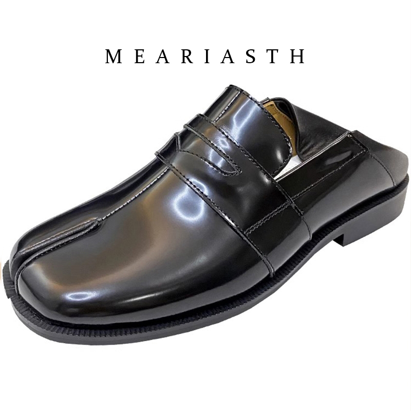 black Tabi Shoes Split Toe Pat - Men'S Shoes Top Brands 评论和价格