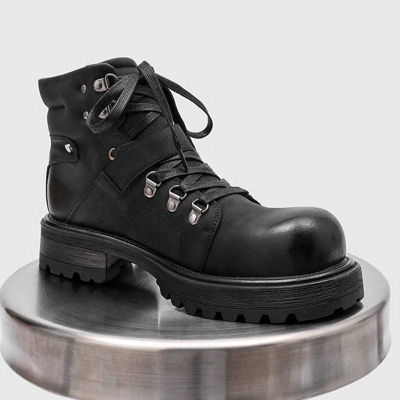 Brand Men Leather Boots Motorc - Men'S Shoes Top Brands 评论和价格