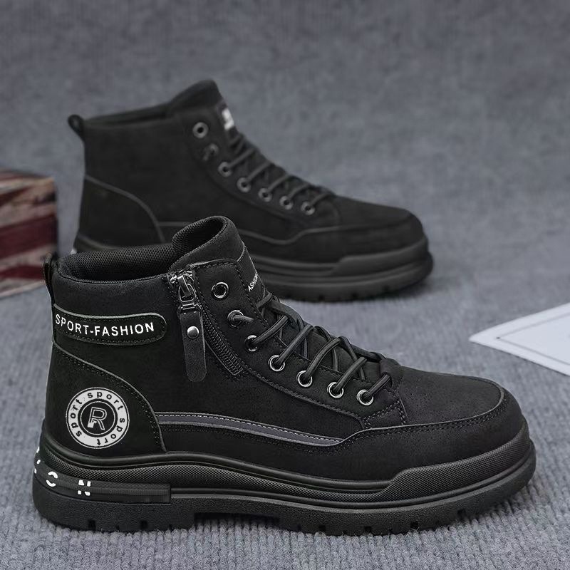 Men Retro High Top Work Boots  - Men'S Shoes Hiking 评论和价格