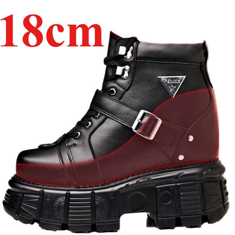Genuine Leather Motorcycle Boo - Men Shoes Boots 评论和价格