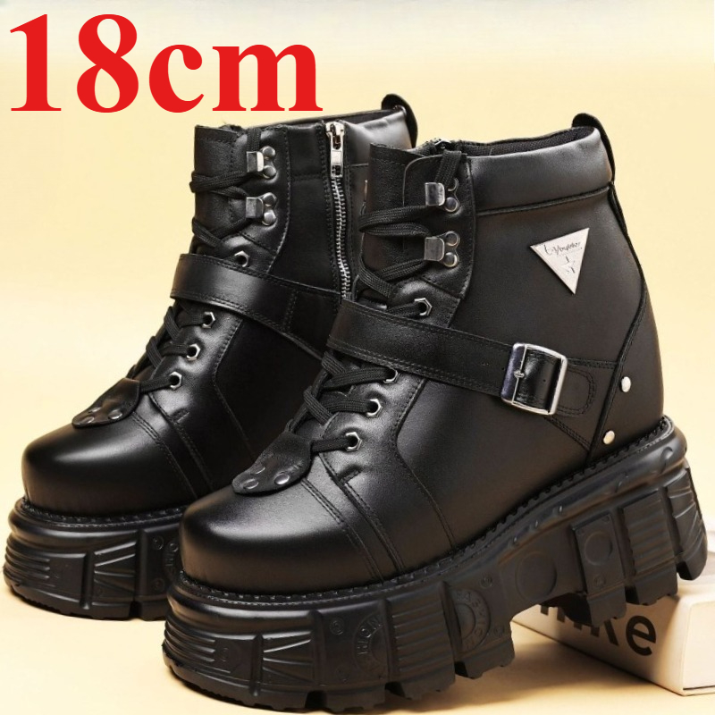 Genuine Leather Motorcycle Boo - Men Shoes Boots 评论和价格
