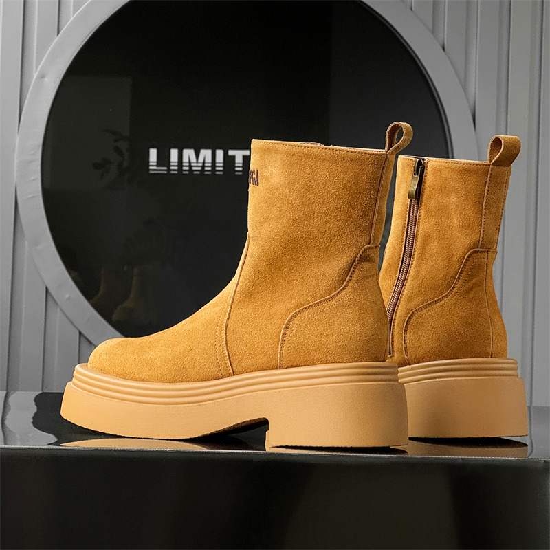 Winter Europe America Retro Th - Men'S Shoes With Height Increase 评论和价格