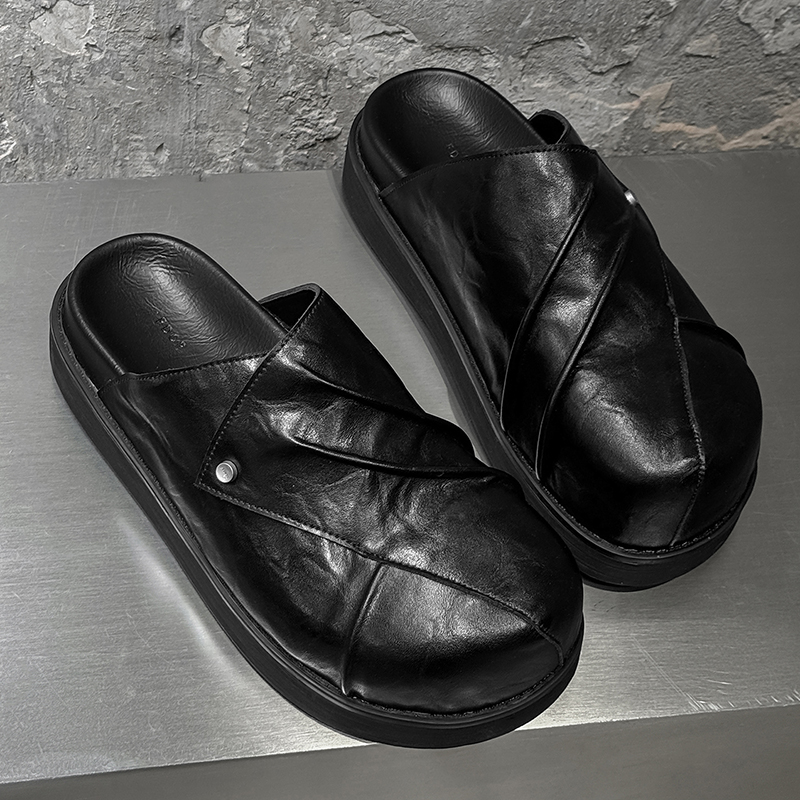 New Trendy Fashionable Men Lea - Men Shoes Black 评论和价格