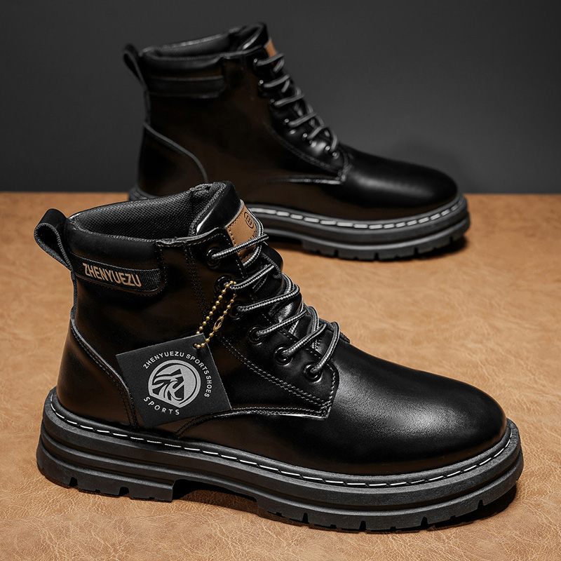 Autumn and Winter Retro Short  - Men'S Shoes With Height Increase 评论和价格