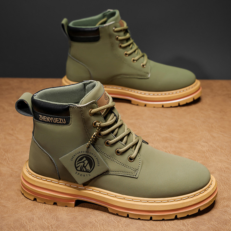 Autumn and Winter Retro Short  - Men'S Shoes With Height Increase 评论和价格