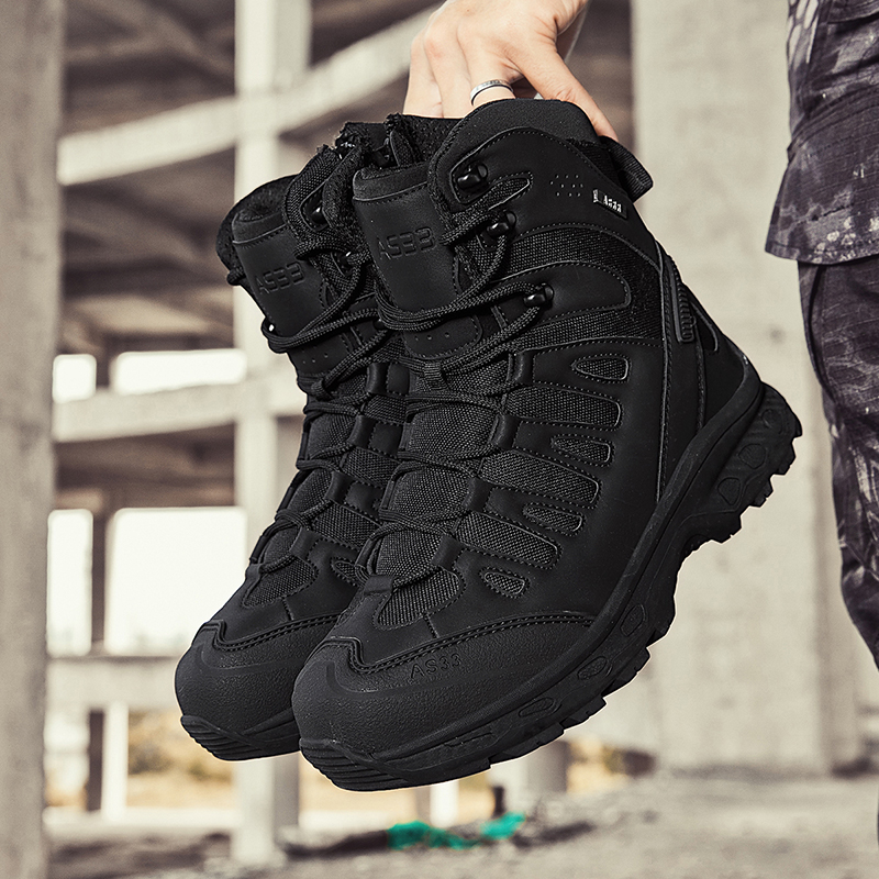 Men Tactical Boots Lace Up Bra - Men'S Shoes Hiking 评论和价格